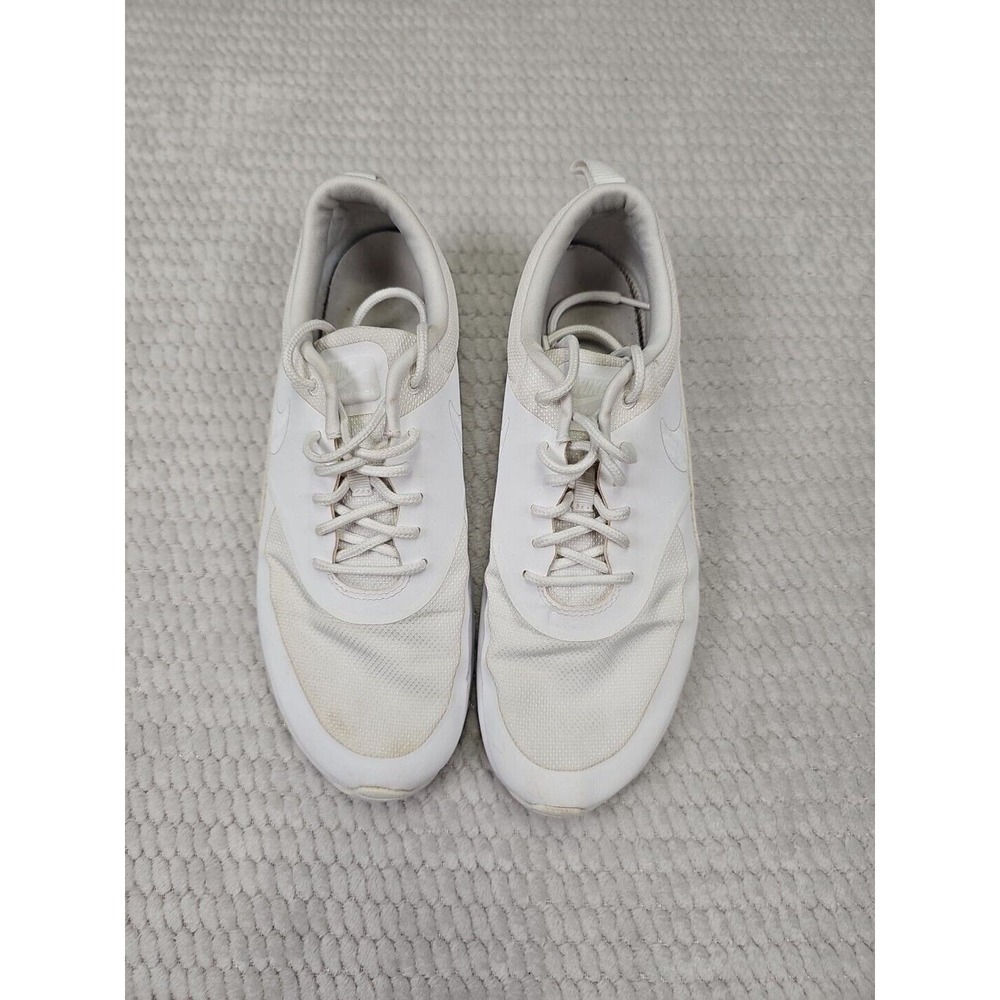 Nike Air Max Thea Womens 9 Sneakers Shoes Triple White 599409 115 - Picture 2 of 10